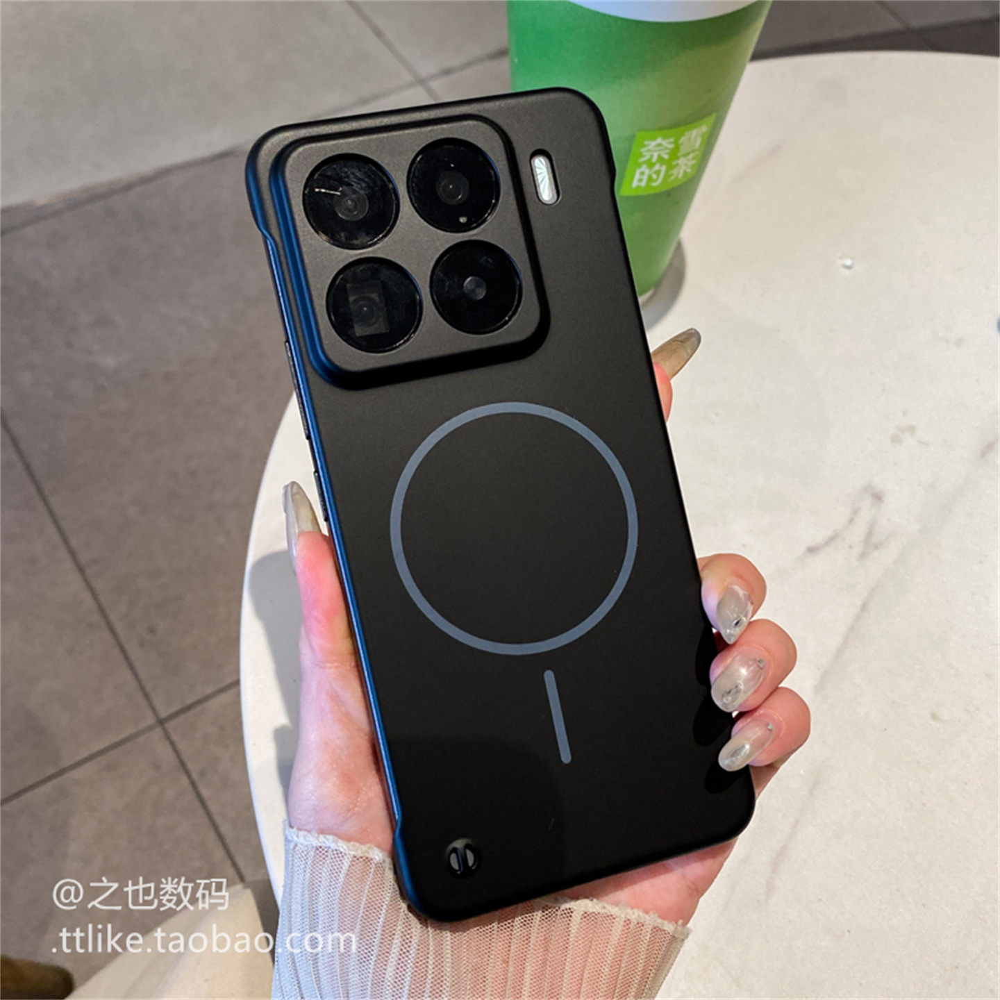 黑色细磁吸无边框硬壳适用OPPOFindX8s+手机壳X7ultra个性Reno14/13Pro全包镜头K12S左右不包细圈肤感散热套1