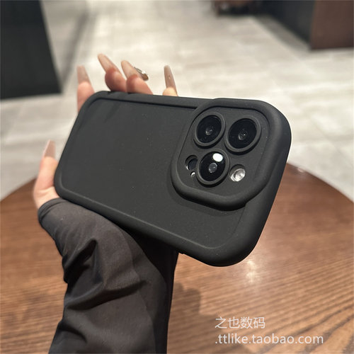 黑色泡芙适用OPPOA3手机壳A2X/A1Pro/A5活力A56加厚A58X软A57防摔A55一体壳A36防摔A72白A97全包A96A95咖A93S