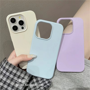 浅蓝色糯米壳大孔y33se适用vivoY500手机壳Y300i/y600pro/y200GT不包镜头Y78M+纯色Y53S软Y52S硅胶y31s套y35m