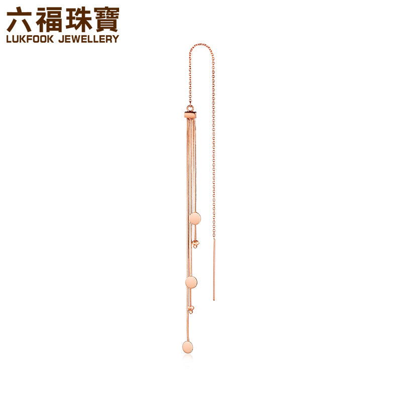 Áù¸£Ö鱦18K½ðÐÇËë×ÓÉß¹ÇÁ´Ãµ¹å½ðK½ð¶úÏßµ¥Ö»¶úÊÎL02TBKE0002R