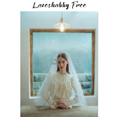 LACESHABBY新款 定制古董蕾丝棉质轻婚纱旅拍复古文艺礼服 原创法式