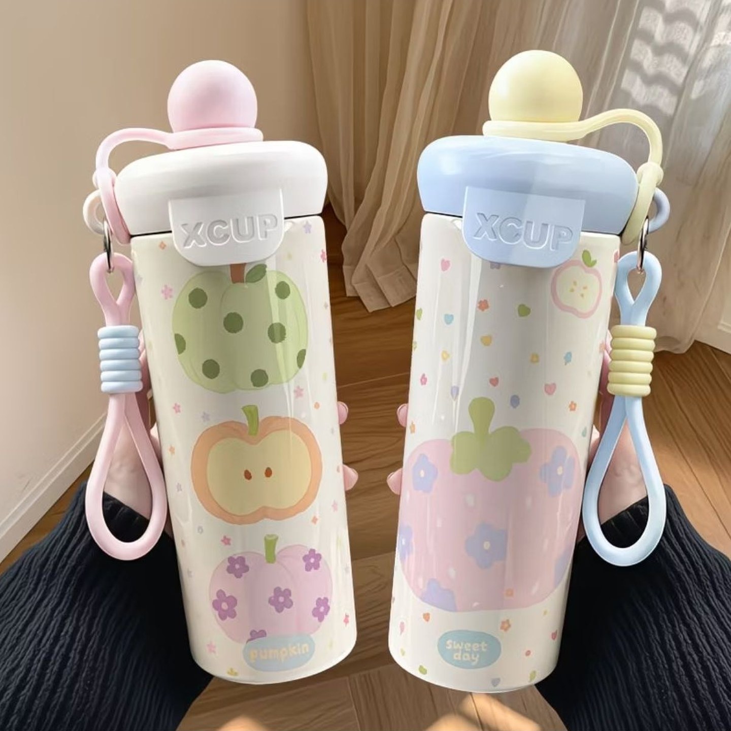 小清新彩色水果不锈钢浮