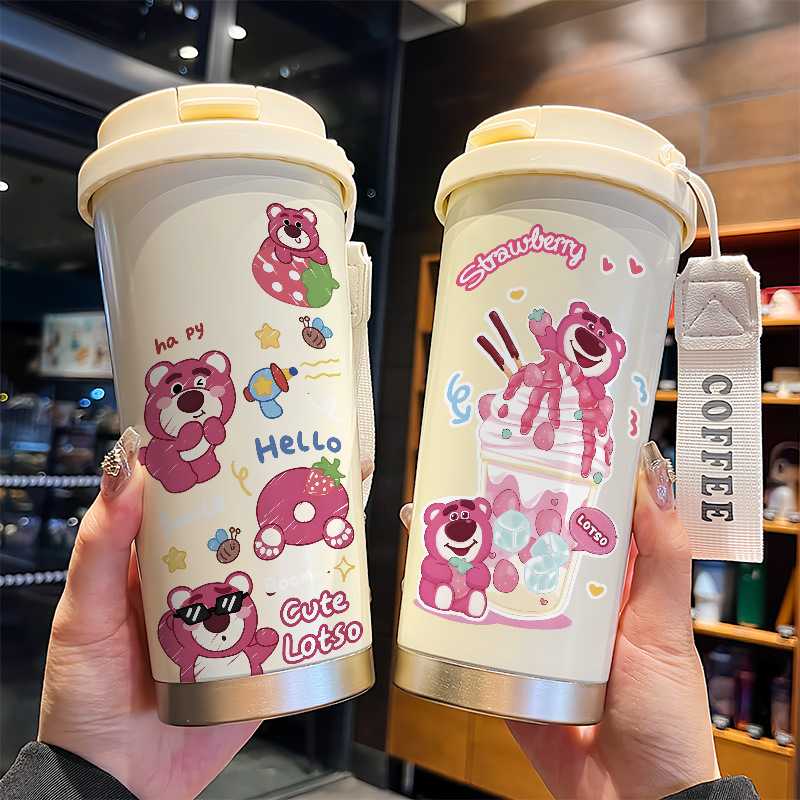 草莓熊可爱手办周边保温杯咖啡杯