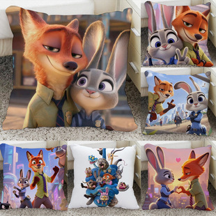疯狂动物城2周边沙发抱枕女生睡觉专用兔子警官朱迪狐狸尼克双面
