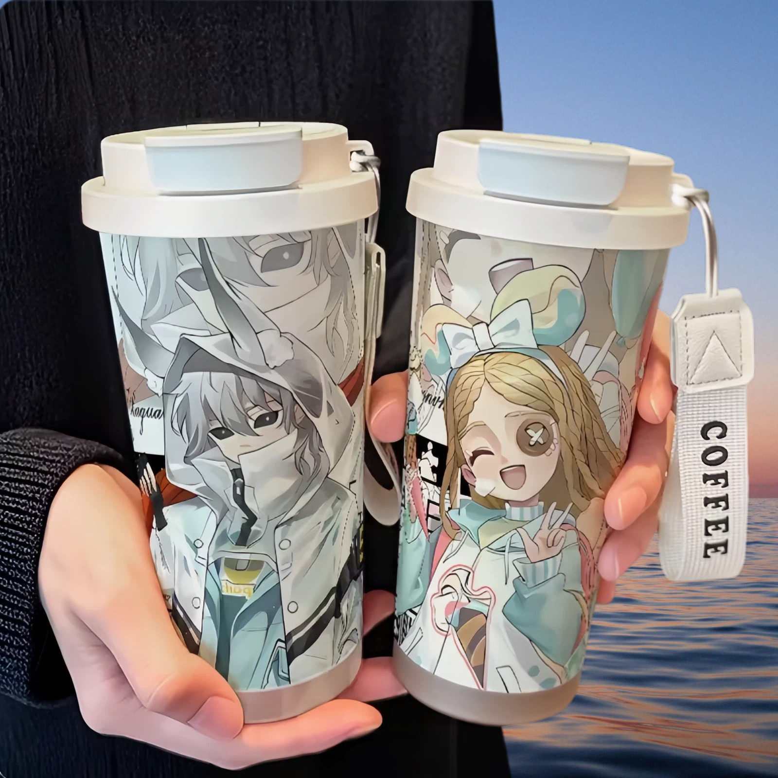 守夜人小女孩儿童水杯女生高颜值大容量第五保温杯不锈钢吸管双饮