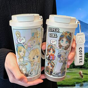 第五人格玩具商手办周边保温杯学生吸管大容量316不锈钢车载咖啡