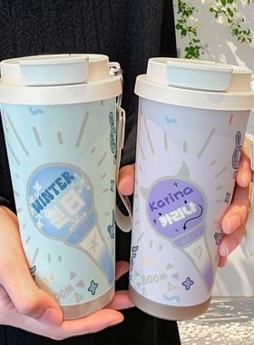 aepa柳智敏金玟庭保温杯男款女士高颜值2025新款不锈钢吸管双饮