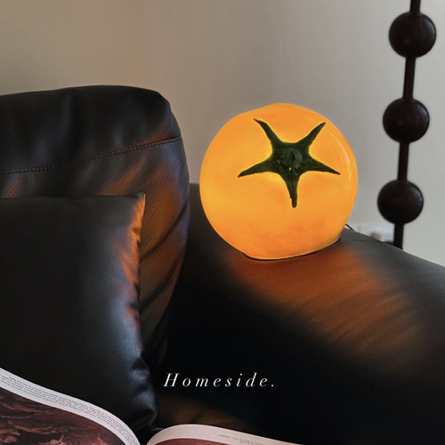 Homeside番茄熟了氛围灯ins风卧室床头玻璃小夜灯台灯装饰摆件