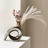 Домашняя гальваническая ваза Nordic Ins Simple Retro Silver Ceramic