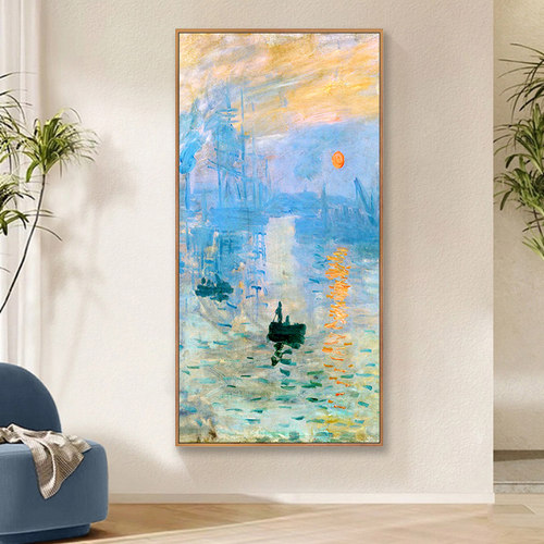 简约现代莫奈玄关走廊过道装饰画