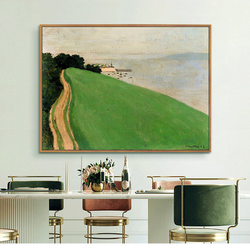 欧式单幅客厅麦田装饰画挂画名画