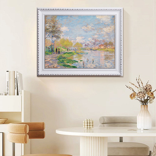 欧式莫奈名画电表箱免打孔装饰画