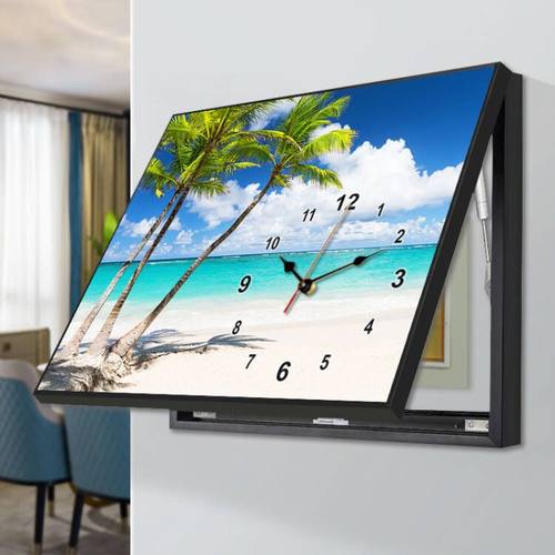 免打孔餐厅风景开关电表箱装饰画