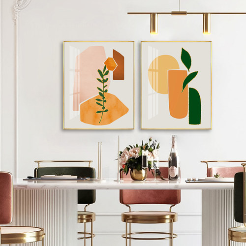 餐厅装饰画铝合金小清新风装饰画