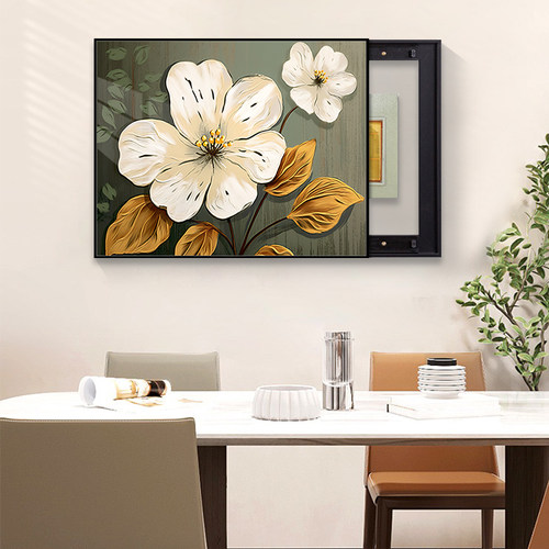 免打孔推拉液压客厅电箱装装饰画