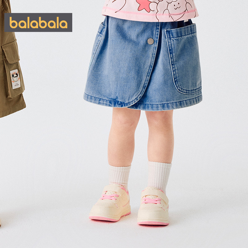 巴拉巴拉童装女童短裙纯棉牛仔裙秋2025新款裙子洋气裙子时尚百搭,童装/婴儿装/亲子装,半身裙,淘宝优惠券,粉丝福利购,淘宝优惠卷