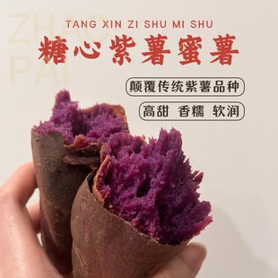 六吨胶东紫薯新鲜紫水晶品种香糯软润不干高甜度沙地甜糯无丝糖心