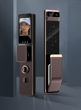 SPOL圣保兰天舟1号精雕太空铝猫眼款高端智能家用防盗门指纹密码