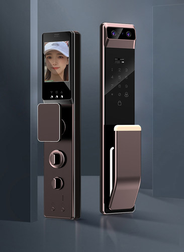 SPOL圣保兰天舟1号精雕太空铝猫眼款高端智能家用防盗门指纹密码