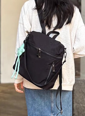牛津布双肩包女上班通勤休闲尼龙日常通勤百搭多背法旅游轻便背包