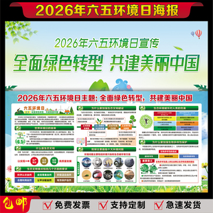 2026年六五环境日主题宣传画65世界环境看板环保主题活动宣传海报