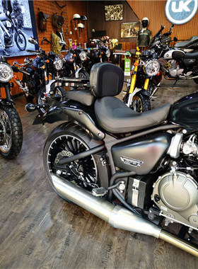 周红边箱适于雷卡迪RX7摩托车改装防盗折叠黑色电镀靠背+黑色支架