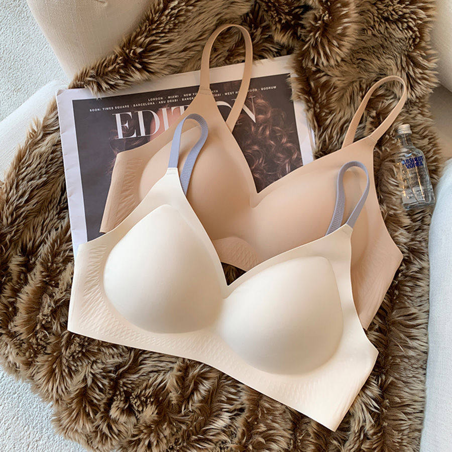 舒适小胸聚拢收副乳夏季薄款无痕运动内衣女防下垂无钢圈睡眠文胸