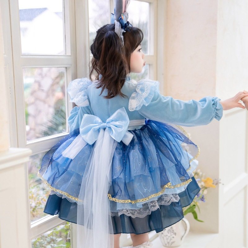 女童加绒加厚朱迪洛丽塔公主裙2026冬季女宝宝兔子警官蓬蓬礼服裙
