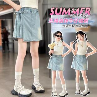 女童短裤2026夏季新款洋气时髦中大童韩版宽松休闲薄款牛仔裙裤