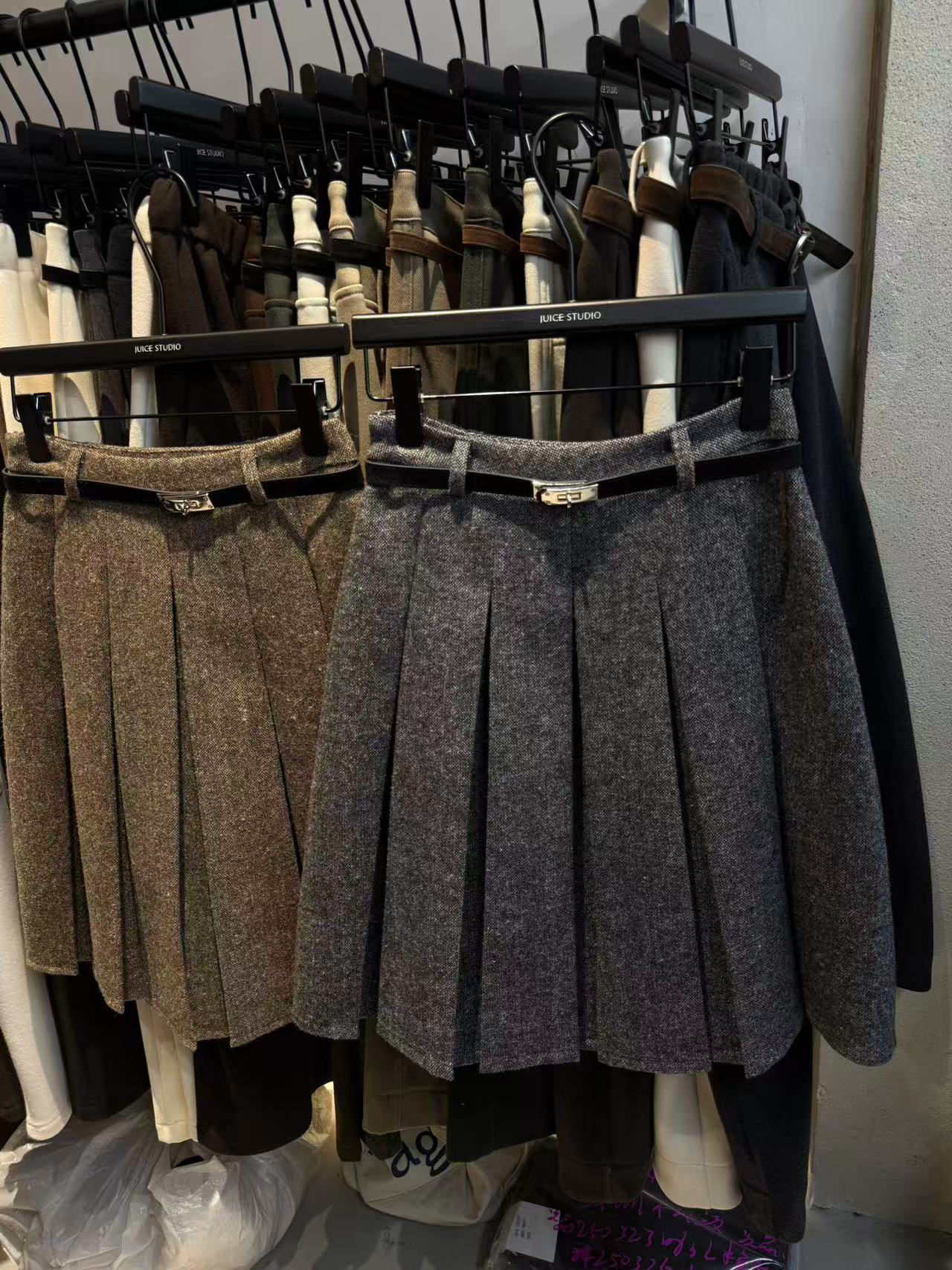 2025年冬季新款韩版时尚百搭显瘦气质高腰半身裙女百褶裙中裙子