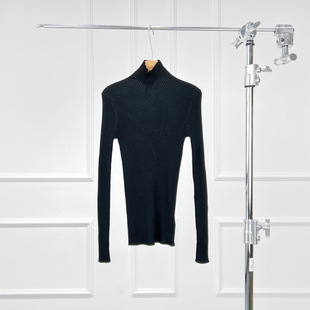 沃伦海龙 | Claire 秋冬舒适修身单穿打底羊毛高领坑条长袖针织衫