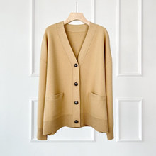 沃伦海龙 | Signature 时髦气质V领宽松上衣重磅女士羊毛廓形开衫