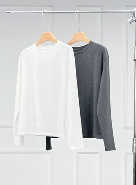 沃伦海龙 | Romi 北欧风1oo%棉 女士时髦通勤百搭上衣圆领长袖T恤