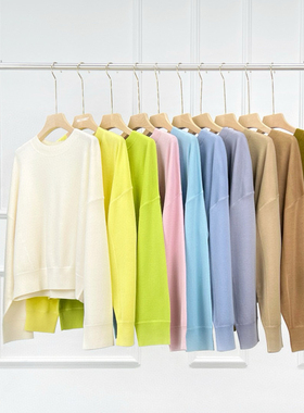 镇店之宝 经典款CO羊毛双面针织 扬子纱两股60支加厚版彩色针织衫