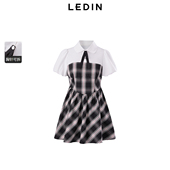 乐町2024夏季 连衣裙C2FAE2169 学院风衬衫 新款 美式