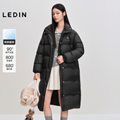 火山岩 乐町H身型长款 面包羽绒服2025年冬季 新款 波浪绗线