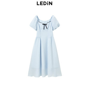 【商场同款】乐町撞色边饰长裙新款千金风连衣裙C1FAE3149