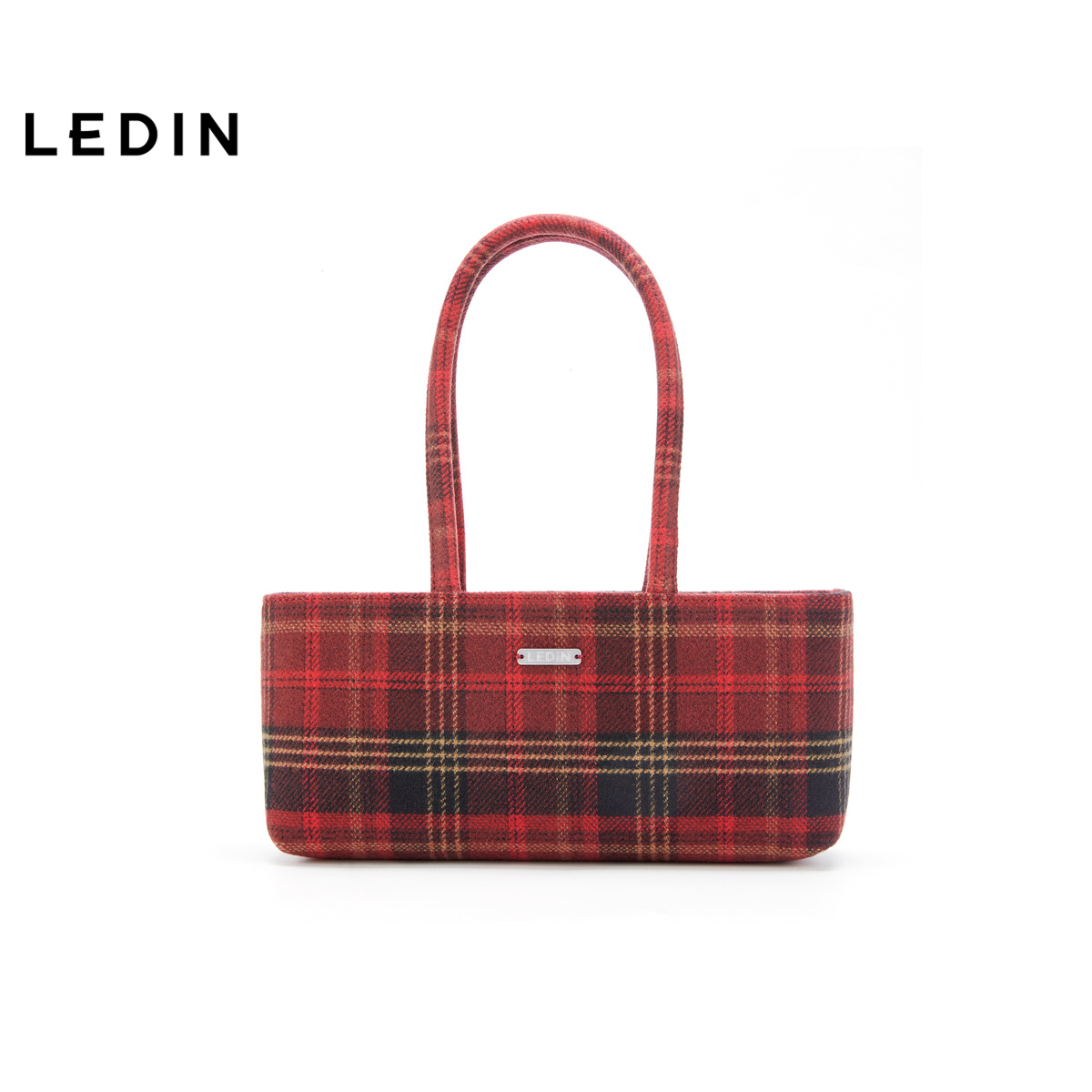 【商场同款】乐町2024年冬季新品格纹手提包C1YFE4356