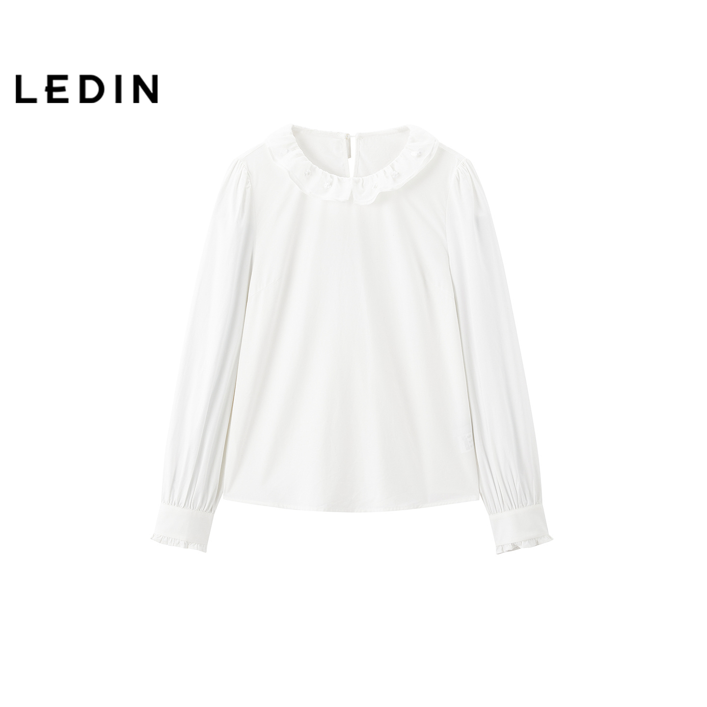 【商场同款】乐町可爱雪纺衫女冬双层娃娃领领精致上衣C1CDF4607