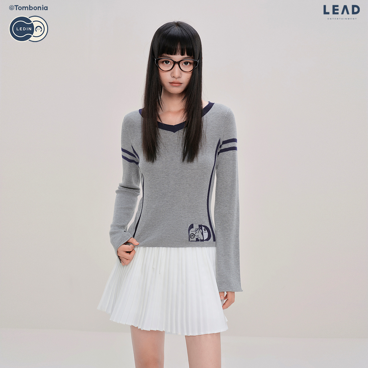 【tombonia联名】乐町商场同款设计感修身上衣针织衫秋C2EEF3332