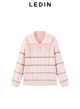 【商场同款】乐町半拉链线套衫冬季针织毛衣C1EEE4F01