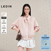 乐町甜美蝴蝶结蕾丝织带设计休闲外套26春夏新款 翻领短款 宽松夹克