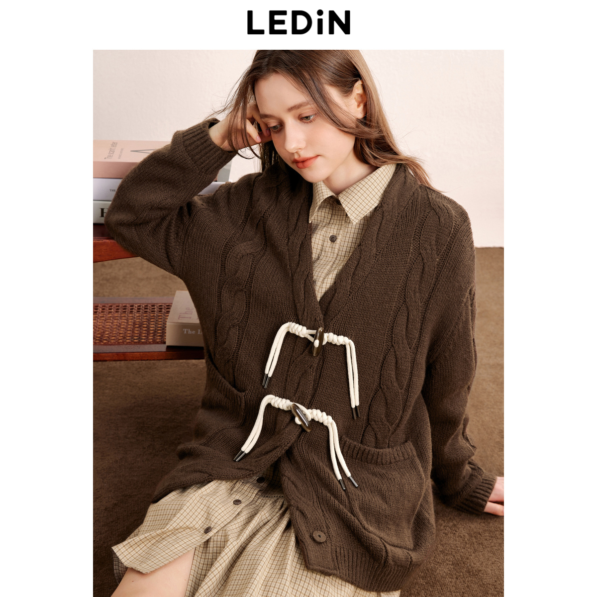 宽松身型 经典绞花