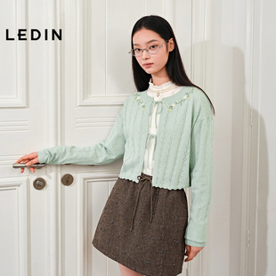 新款 乐町亮丝小A短裙春季 抽绳小香风半身裙C1GEG1140 商场同款