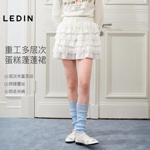 松紧腰小A版 新款 乐町白色蛋糕裙女春季 短裙C1GEG1429 商场同款