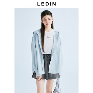 商场同款 衬衫 乐町2025春季 休闲连帽长袖 外套C2CAF1512 新款