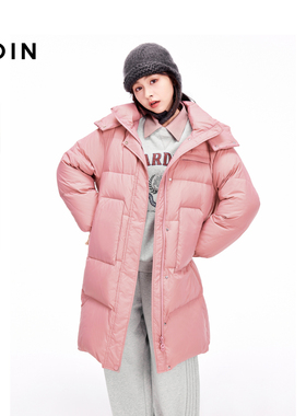 【商场同款】乐町基础中长款羽绒服24冬季新款保暖外套C2ACE4328