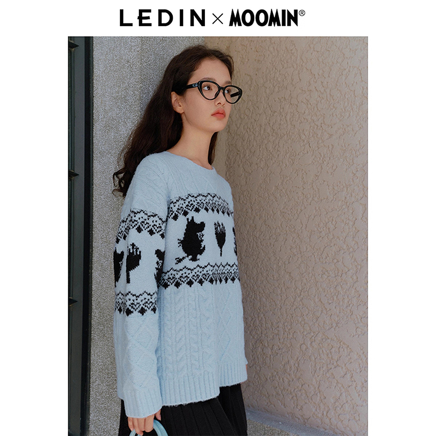 姆明联名剪影费尔岛 精致绞花