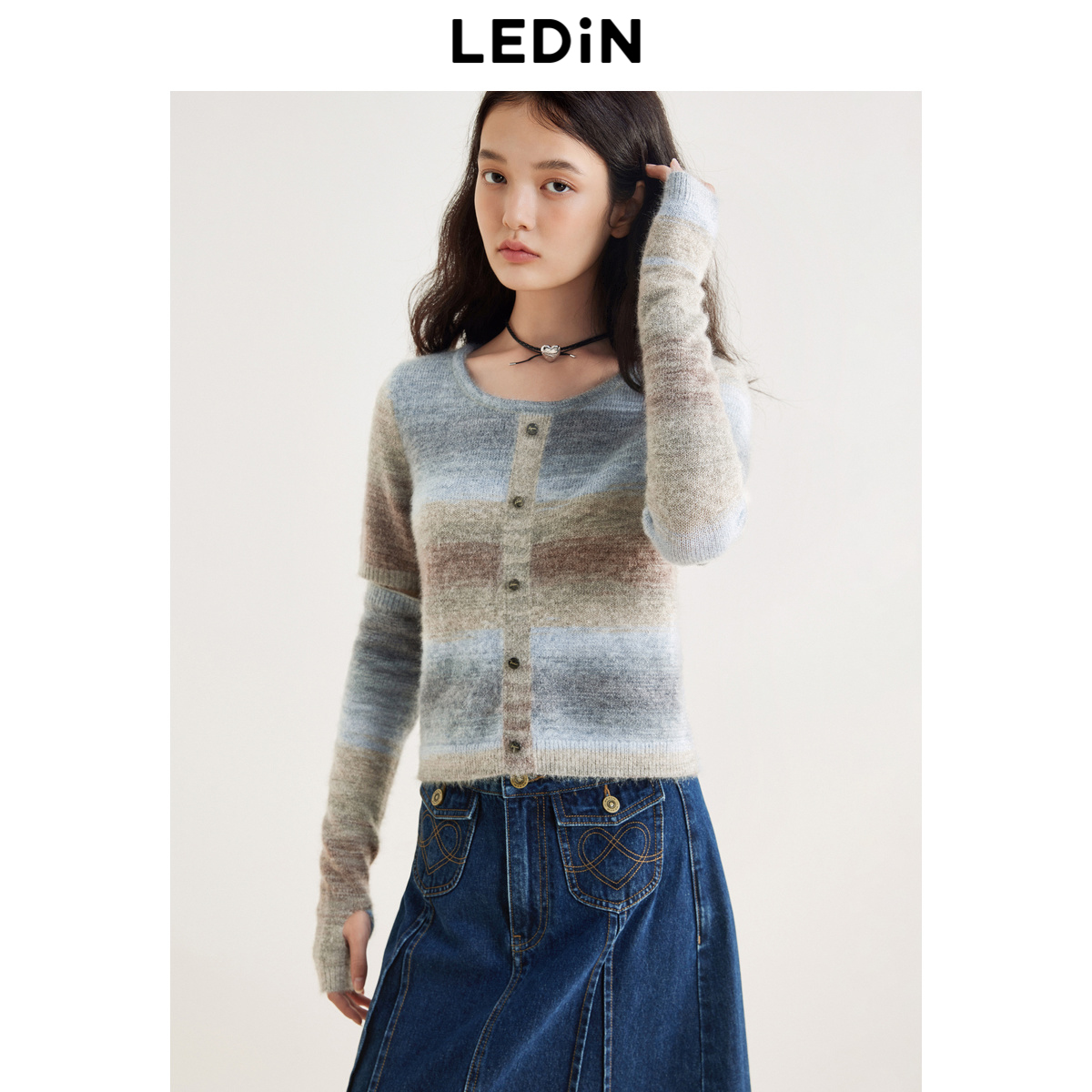 渐变毛纱 自带袖套