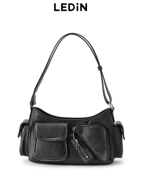 乐町2024夏季新款美式做旧多口袋腋下包C2YFE2178